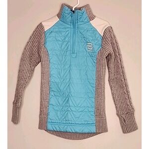 Bjorn DAEHLIE 1/4 Zip Cross Country COMFY Sweater Pullover Gray Blue Junior 128